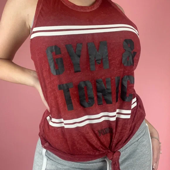 ❌SOLD❌ PINK Victoria’s Secret Gym & Tonic Tank Top - Picture 3 of 6